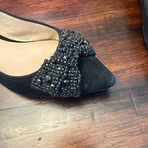 Tory Burch Black Suede Flats size 8.5 - Picture 5 of 10